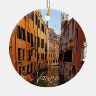Adorno De Cerámica Venecia Italia Canal Edificios Viajes