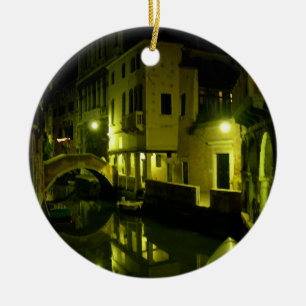 Adorno De Cerámica Venecia nocturna