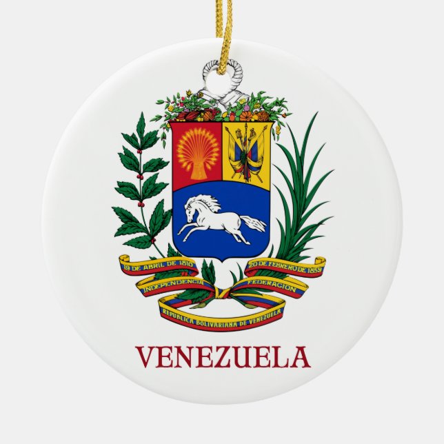 Adorno De Cerámica VENEZUELA - emblema/escudo de (Frente)