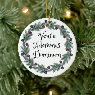 Adorno De Cerámica Venite Adoremus Dominum Latin Mass Personalizada