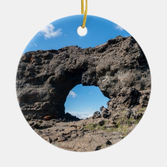 Adorno De Cerámica Ventana de lava en Dimmuborgir, zona de Myvatn - I (Frente)