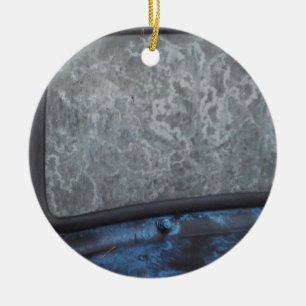 Adorno De Cerámica Ventana de pie de camión azul