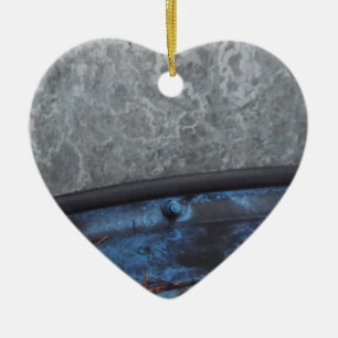 Adorno De Cerámica Ventana de pie de camión azul