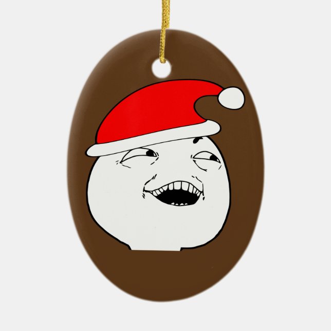 Adorno De Cerámica veo lo que usted hizo allí el meme de Navidad (Frente)