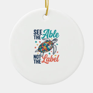 Adorno De Cerámica Ver el diseño de la camiseta de concienciación sob