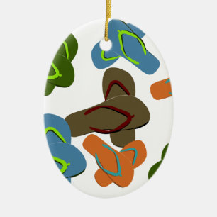 Adorno De Cerámica Verano Fun Flip Flops