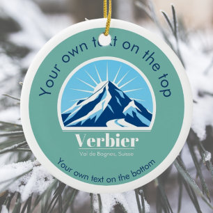 Adorno De Cerámica Verbier Val de Bagnes vacaciones de esquí en Suiza