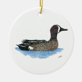 Adorno De Cerámica Verde azulado de alas azules