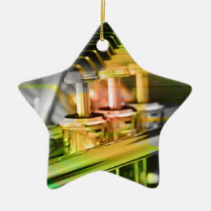 Adorno De Cerámica Verde musical del dúo