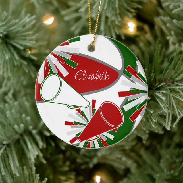 Adorno De Cerámica verde rojo o CUALQUIER COLOOR animador de balonces (Árbol)