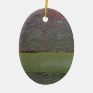 Adorno De Cerámica Verde rosa azul verde azulado oxidado