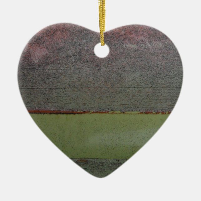 Adorno De Cerámica Verde rosa azul verde azulado oxidado (Frente)