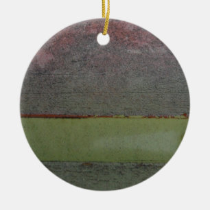 Adorno De Cerámica Verde rosa azul verde azulado oxidado