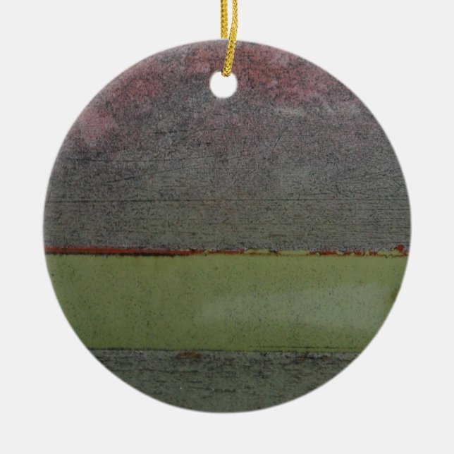 Adorno De Cerámica Verde rosa azul verde azulado oxidado (Frente)