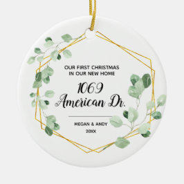 Adorno De Cerámica Verdor Nuestra primera Navidad en nuestro nuevo ho