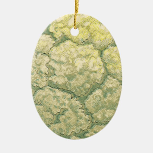 Adorno De Cerámica Verduras de comida antigua Veggies Coliflor (Frente)