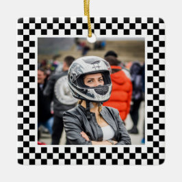 Adorno De Cerámica Verificadores en blanco y negro de fotos