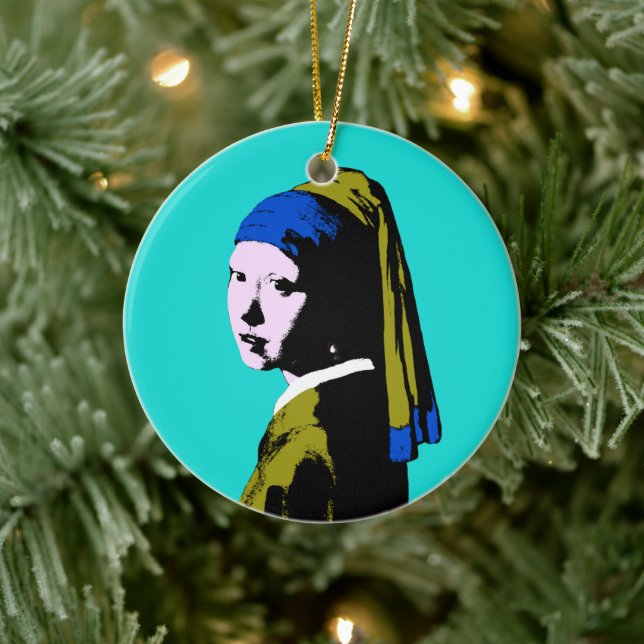 Adorno De Cerámica Vermeer Pearl Earring  Pop Art (Árbol)