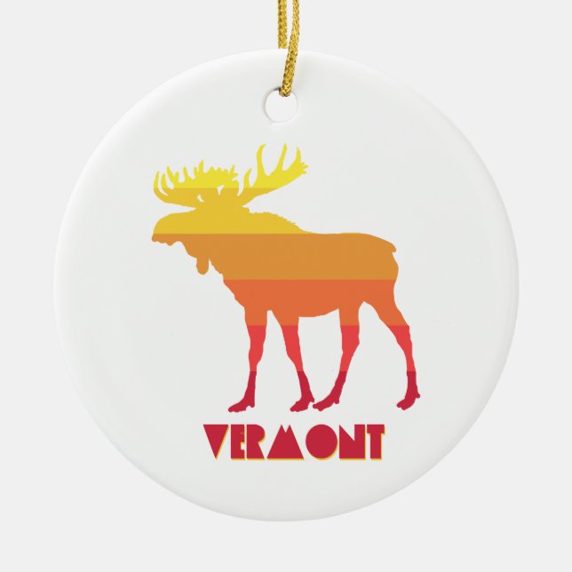 Adorno De Cerámica Vermont Moose (Frente)