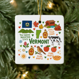 Adorno De Cerámica Vermont Viaje Familiar Personalizado Navidad