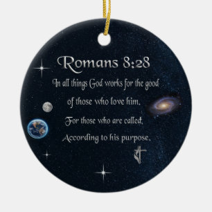 Adorno De Cerámica versículo bíblico cristiano Romanos 8:28