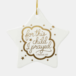 Adorno De Cerámica Verso biblial de 1 Samuel 1:27