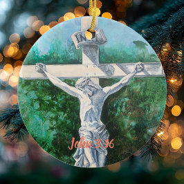 Adorno De Cerámica Verso Bíblico ACCENT NAVIDEÑO Obra de Arte Origina