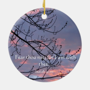 Adorno De Cerámica Verso de la biblia del 41:10 de Isaías