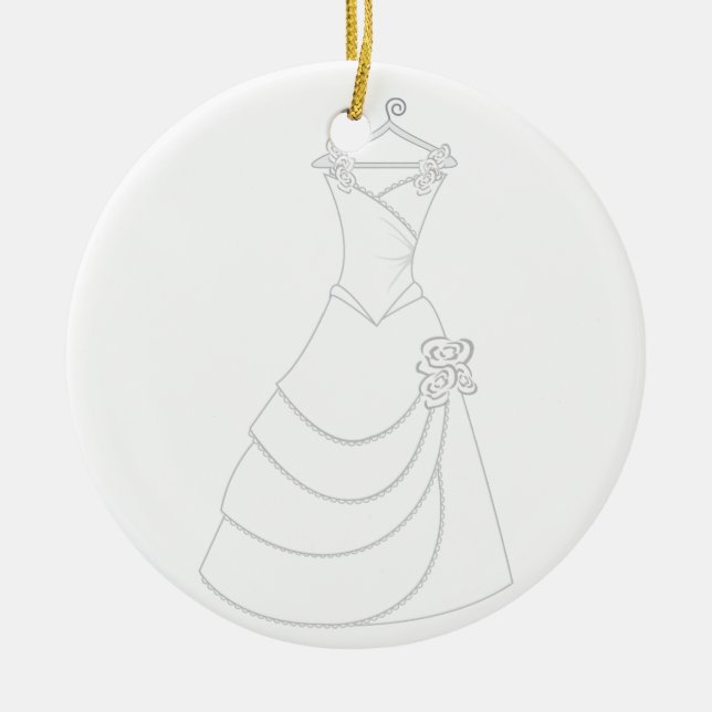 Adorno De Cerámica Vestido boda (Frente)