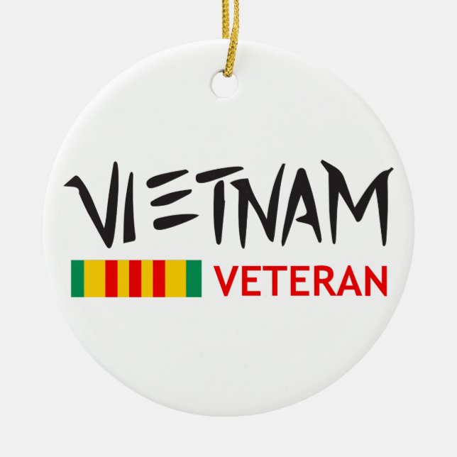 Adorno De Cerámica Veterano de Vietnam (Frente)