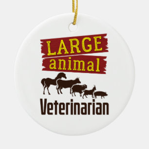 Adorno De Cerámica Veterinario de animales grandes
