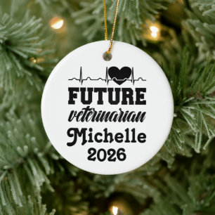 Adorno De Cerámica Veterinario Personalizado Futuro 