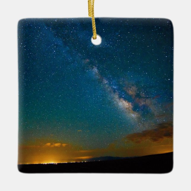 Adorno De Cerámica Vía Láctea sobre Taos, Nuevo México (Anverso)