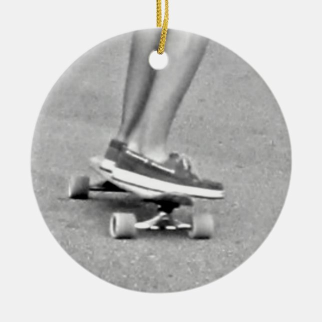 Adorno De Cerámica Viajando en Longboard (Frente)