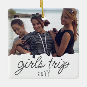 Adorno De Cerámica Viaje de Chicas personalizados   Fin de semana de