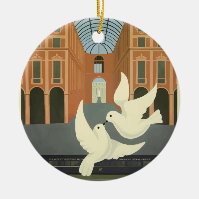 Adorno De Cerámica Viaje de época Milán Orient Express (Frente)