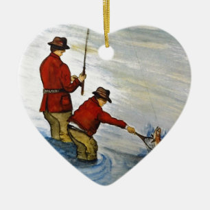 Adorno De Cerámica Viaje de pesca de padre e hijo