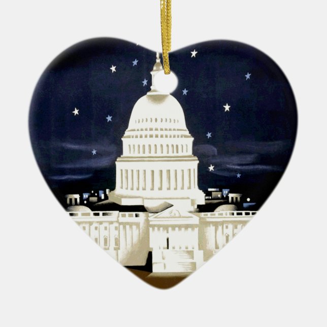 Adorno De Cerámica Viaje de Washington DC (Frente)