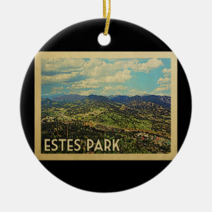 Adorno De Cerámica Viaje del vintage de Colorado del parque de Estes