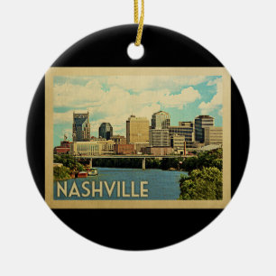 Adorno De Cerámica Viaje del vintage de Nashville Tennessee