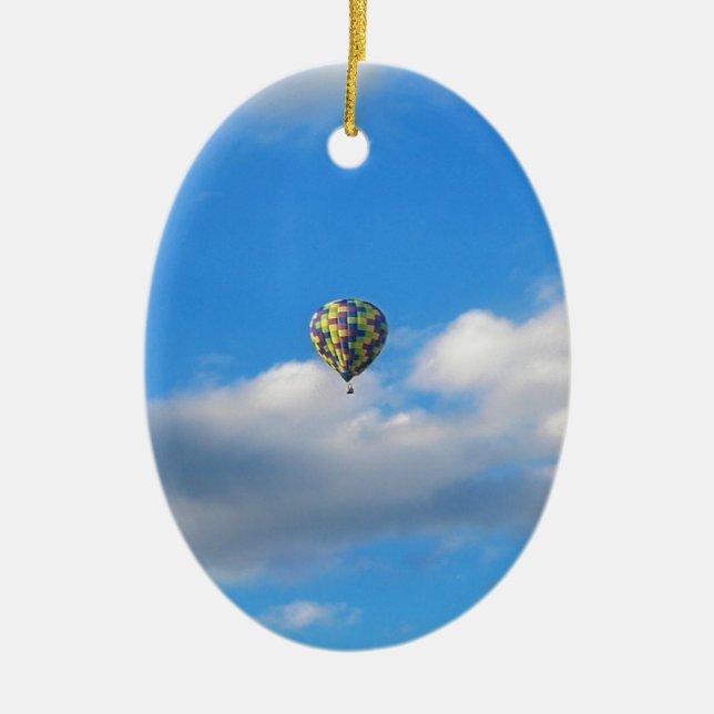 Adorno De Cerámica Viaje en globo aerostático II (Frente)