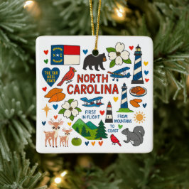 Adorno De Cerámica Viaje Familiar Personalizado de Navidad en Carolin