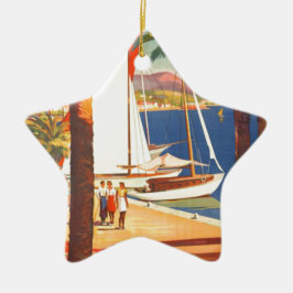 Adorno De Cerámica Viaje francés en la Costa Azul