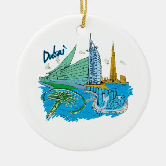 Adorno De Cerámica viaje gráfico design.png de la ciudad de Dubai