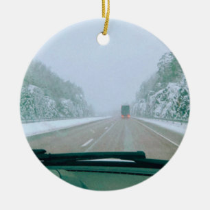 Adorno De Cerámica Viaje nevado por Suecia