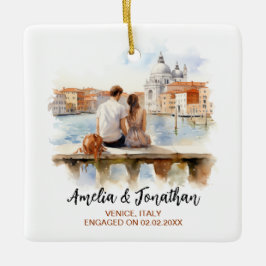 Adorno De Cerámica Viajes acuáticos en Venecia Italia