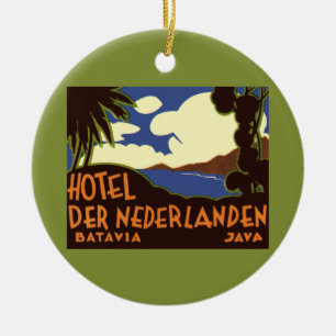 Adorno De Cerámica Viajes Antiguos Jakarta Indonesia Hotel Nederlande