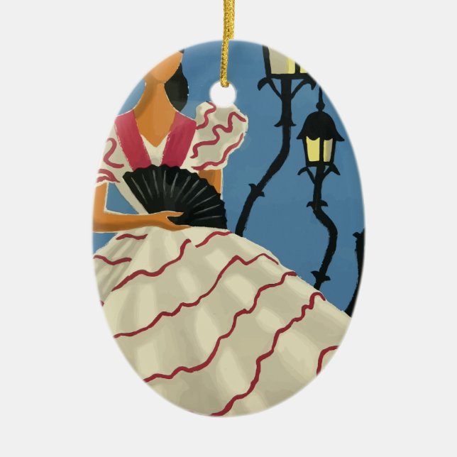 Adorno De Cerámica Viajes de época España (Frente)