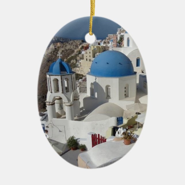 Adorno De Cerámica Viajes de Mykonos Grecia (Frente)