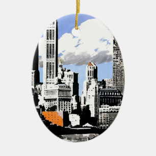 Adorno De Cerámica Viajes de Nueva York